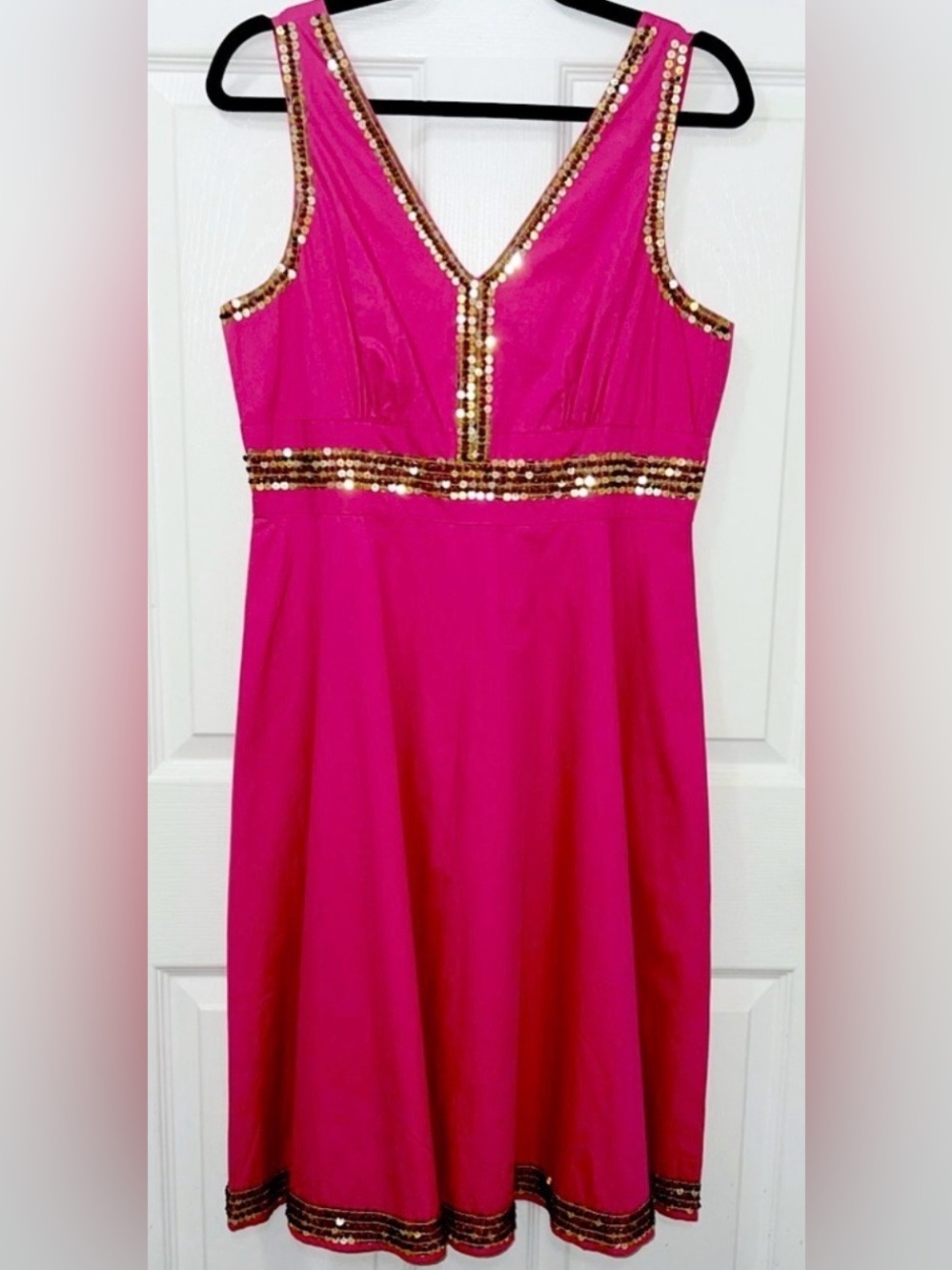New metro Style Womens Pink Dress 100% Linen Size 10